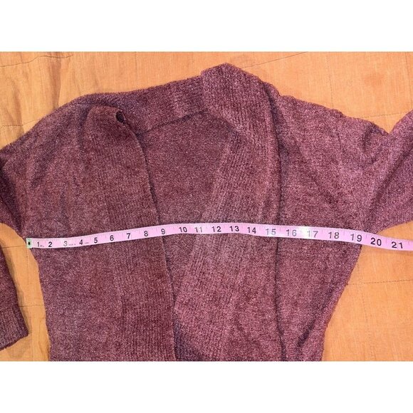 Barefoot Dreams CozyChic Lite Burgundy Wrap Cardigan Sweater Women's Size S - Picture 5 of 8